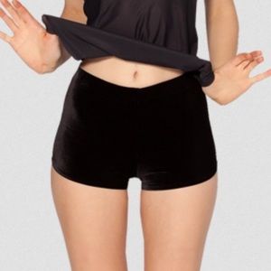 🖤 NWOT Black Velvet Yoga Shorts